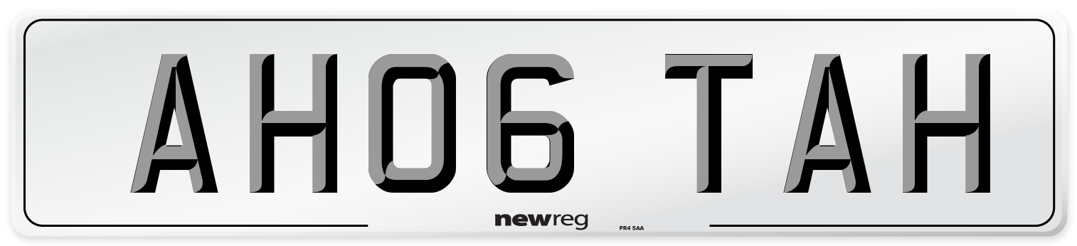 AH06 TAH Number Plate from New Reg